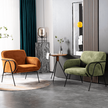 Personal Chair Corduroy Green Navy Orange Grey Staggered Pattern dlo - 038 - chairMUTUKISPACE