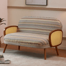 1 Seater 2 Seater Sofa Corduroy Fabric Orange White White Green Grain Navy dlo - 043 - sofaMUTUKISPACE
