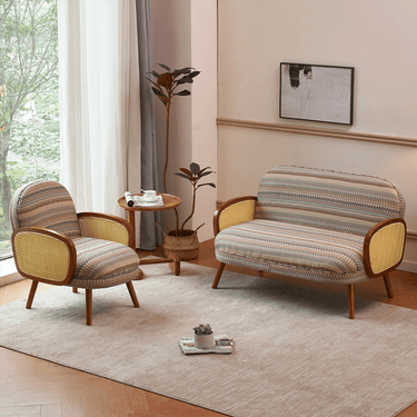 1 Seater 2 Seater Sofa Corduroy Fabric Orange White White Green Grain Navy dlo - 043 - sofaMUTUKISPACE