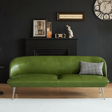 1 seater 2 seater sofa 3 seater sofa pu leather bench sofa green black black orange dlo - 059 - sofaMUTUKISPACE