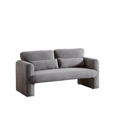 60"Corduroy Fabric Sofa, Modern Lounge Chairs Loveseat Sofa with Support Pillow , for Apartment, Office, Living Room & BedroomMUTUKISPACE
