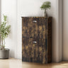 Shoe Cabinet,Hidden Slim Narrow Shoe Rack Cabinet with 2 Drawers for Entryway, Foyer,Hallway,Bedroom,Original Wood Color, (RETRO)MUTUKISPACE