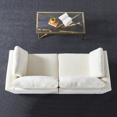 modular sofa whiten chenille fabric, simple and grand, the seat and back is very soft. this is also a KNOCK DOWN sofaMUTUKISPACE