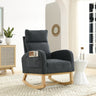 Welike 27.6"W Modern Accent High Backrest Living Room Lounge Arm Rocking Chair, Two Side Pocket(W83453347)MUTUKISPACE