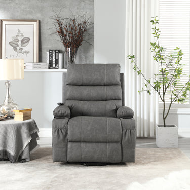 21"seat width,large size Electric Power Lift Recliner Chair Sofa for Elderly, 8 point vibration Massage and lumber heat, Remote Control, Side Pockets and Cup Holders, cozy fabric, overstuffed arm puMUTUKISPACE
