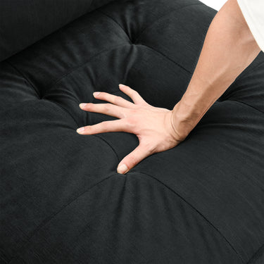 U shape Modular Sectional Sofa,DIY Combination,includes Two Single Chair ,Two Corner and Two Ottoman,Black Velvet.MUTUKISPACE