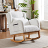 27.2"W Modern Accent High Backrest Living Room Lounge Arm Rocking Chair, Two Side PocketMUTUKISPACE