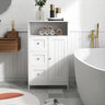 Bathroom standing storage cabinet with 3 drawers and 1 door - WhiteMUTUKISPACE
