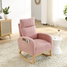 Welike 27.6"W Modern Accent High Backrest Living Room Lounge Arm Rocking Chair, Two Side Pocket(W83453340)MUTUKISPACE