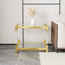 Modern minimalist style gold metal frame with acrylic leg coffee table CS - 1195 - 1MUTUKISPACE