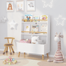 Kids Bookshelf, Book and Magazine Rack, Book Organizer, toy Storage Cabinet Organizer, WhiteMUTUKISPACE