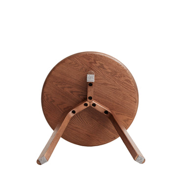 Round End Table - Small End Table Side Table Coffee Table Bedside Table Night Stand for Living Room Bedroom & Balcony, Natural Solid Oak Wood Easy to AssembleMUTUKISPACE