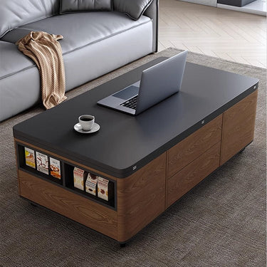 Modern Faux Leather Coffee Table - Black, Light Brown, Natural, and White Finishes fajf - 957MUTUKISPACE