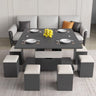 Elegant Faux Leather Coffee Table in Sleek Black and White Design fajf - 958MUTUKISPACE