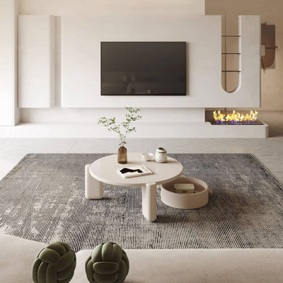 Stylish Beige Laminated Wood Coffee Table - Modern Living Room Furniture fbby - 1385MUTUKISPACE