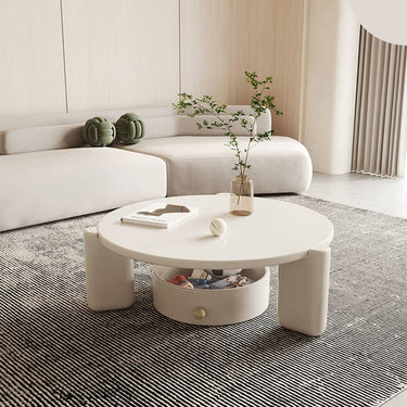 Stylish Beige Laminated Wood Coffee Table - Modern Living Room Furniture fbby - 1385MUTUKISPACE