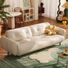 Luxurious Beige Sofa with Solid Wood Frame & Stainless Steel Accents - Premium Down & Faux Leather Upholstery fbby - 1389MUTUKISPACE