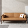 Stylish Modern Sofa – Light Brown, Black, White, Gray | Durable Rubber Wood & Luxurious Faux Leather fcp - 1288MUTUKISPACE