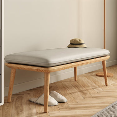 Versatile Beige & Gray Stool with Khaki Green Ash Wood and Premium Leathaire Finish fcp - 1294MUTUKISPACE