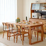 Stunning Natural Cherry Wood Dining Table - Elegant & Durable Furniture Piece fcp - 1303MUTUKISPACE