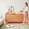Sleek Cabinet in Rich Natural Cherry Wood - Perfect for Any Home Decor! fcp - 1317MUTUKISPACE
