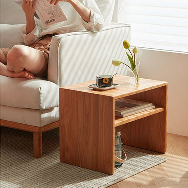 Exquisite Natural Cherry Wood Coffee Table – Timeless Elegance for Your Home Decor fcp - 1318MUTUKISPACE