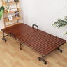 Modern Black and Brown Tung Wood and Metal Bed - Sleek Natural Wood Finish fcsnm - 513MUTUKISPACE