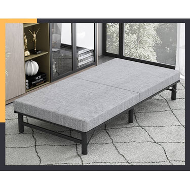 Modern Grey & Black Bed with Bamboo Charcoal Foam and Laminated Wood fcsnm - 904MUTUKISPACE