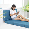 Comfortable Foam Bed Mattress in Elegant Brown, Grey, and Light Blue Polyester Cover fcsnm - 909MUTUKISPACE