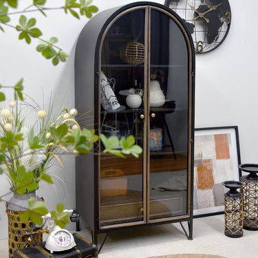 Stylish Tempered Glass Cabinet - Modern Storage Solution for Home & Office fczym - 2322MUTUKISPACE