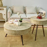 Premium Oak Wood Coffee Table - Stylish & Durable Living Room Centerpiece fczym - 2325MUTUKISPACE
