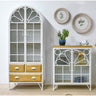 Cedar Wood and Glass Cabinet - Stylish and Durable Storage Solution fczym - 2334MUTUKISPACE