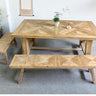 Premium Solid Wood Dining Table - Elegant & Durable Furniture Piece fczym - 2336MUTUKISPACE