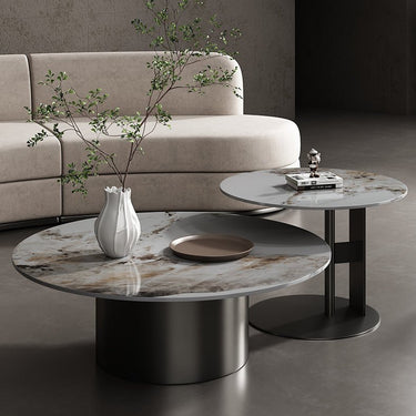 Sleek Sintered Stone & Stainless Steel Coffee Table - Modern Design for Elegant Living Spaces fdl - 2599MUTUKISPACE