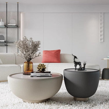 Modern Coffee Table - Sintered Stone Top with Carbon Steel Legs and Microfiber Leather Accents fdl - 2600MUTUKISPACE