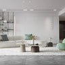Elegant Ceramic Carbon Steel Coffee Table with Microfiber Leather Finish fdl - 2601MUTUKISPACE
