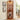 Oak Lighted Corner Glass Display Cabinet, Curio and Wine Cabinet with Adjustable Glass Shelves and Carved Detailing, Light IncludedMUTUKISPACE