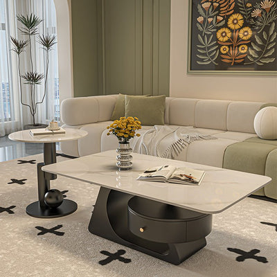 Sleek Sintered Stone Coffee Table – Modern Durable Design for Elegant Living Spaces fel - 2443MUTUKISPACE