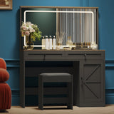 43.3" · Black · With Stool