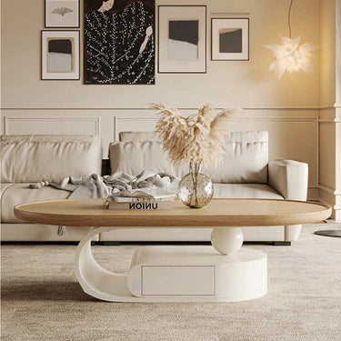 Modern Solid Wood Tea Table with Elegant Design – Perfect for Your Living Room Decor fhj - 4493MUTUKISPACE