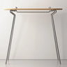 Modern Ash Wood & Stainless Steel Coat Hanger - Stylish Minimalist Design fif - 4505MUTUKISPACE