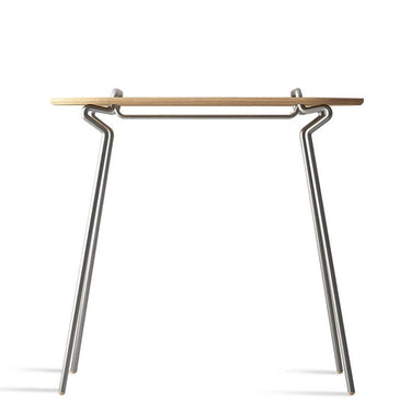 Modern Ash Wood & Stainless Steel Coat Hanger - Stylish Minimalist Design fif - 4505MUTUKISPACE