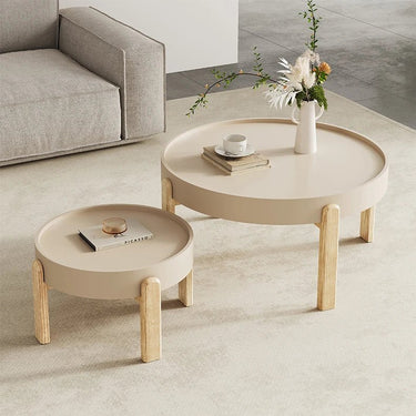 Contemporary Ash Wood Tea Table Set for Modern Living Rooms fif - 4506MUTUKISPACE