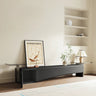 Elegant Ash Wood TV Cabinet with Stainless Steel and Glass Accents - Modern Entertainment Center fif - 4520MUTUKISPACE