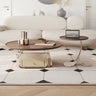 Modern Tea Table with Acrylic Base and Solid Wood Top - Stylish Coffee Table for Living Room fif - 4521MUTUKISPACE