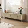 Solid Wood TV Stand with Multi - Layer Board – Modern Media Console for Living Room fjfn - 5293MUTUKISPACE