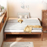 Elegant Brown and Black Natural Wood Bed – Premium Ash Wood Frame fjjj - 1652MUTUKISPACE