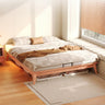 Elegant Bed Frame in Natural Wood with White and Light Brown Ash Wood Accents fjjj - 1656MUTUKISPACE