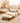 Stylish Beige Sofa with Natural Wood Accents - Comfortable Down and Faux Leather Finish fjjj - 1661MUTUKISPACE