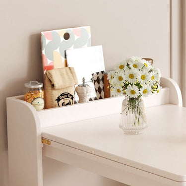 Elegant Ash Wood Table in White and Natural Brown Finish fjnl - 1589MUTUKISPACE